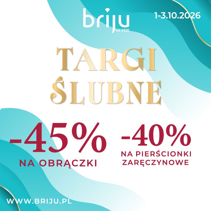 -45% na obrączki oraz -40% na pierścionki zaręczynowe Briju C.H. Rondo