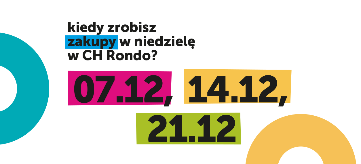 Kiedy zrobisz zakupy w niedzielę w CH Rondo?