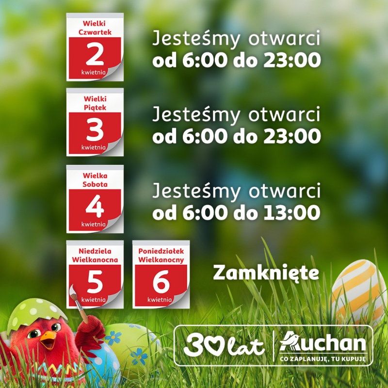 Świąteczne godziny otwarcia