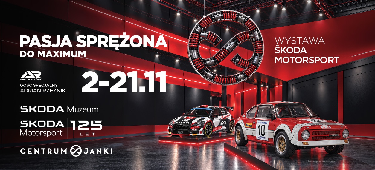 125 lat emocji na czterech kołach! Wystawa Škoda Motorsport w Centrum Janki