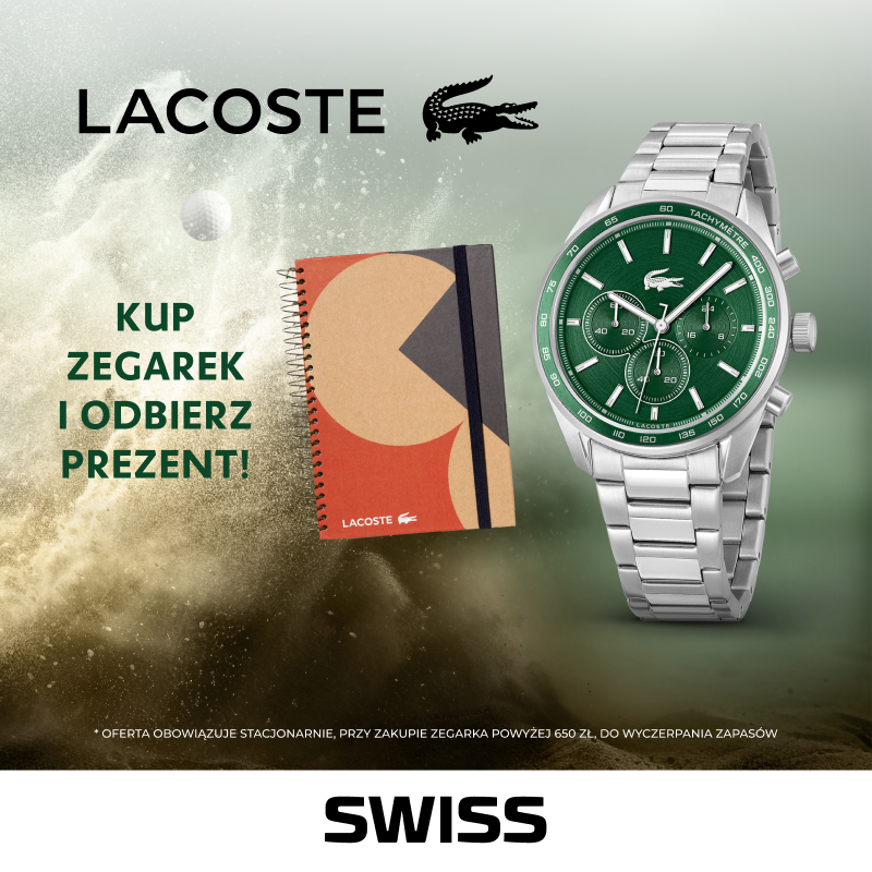 Kup zegarek Lacoste i odbierz notes w prezencie!