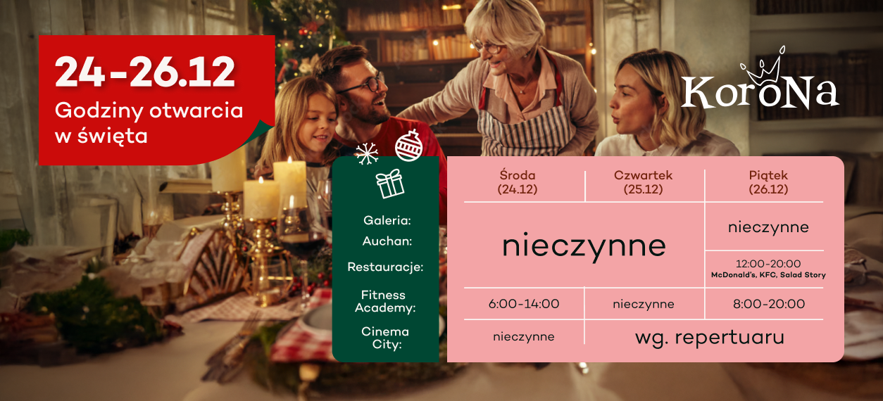 Godziny otwarcia w świeta