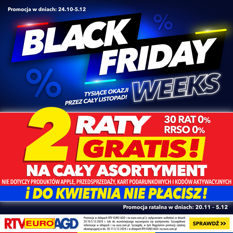 Black Friday Weeks w RTV EURO AGD!