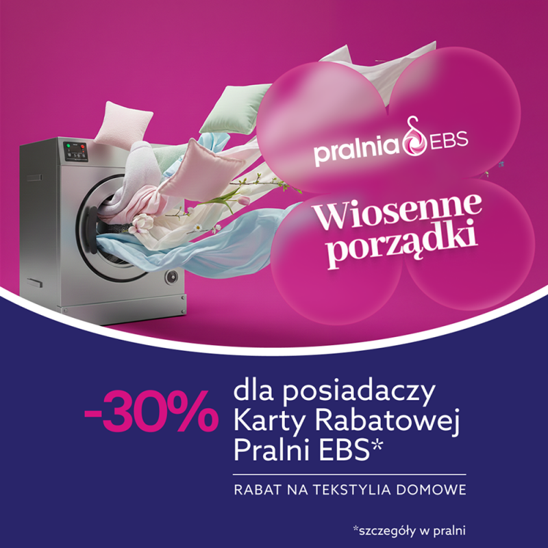 Rabat  -30% z Kartą Rabatową Pralni EBS