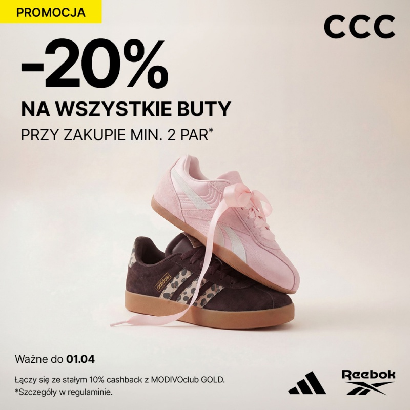 -20% na wszystkie buty przy zakupie 2 par