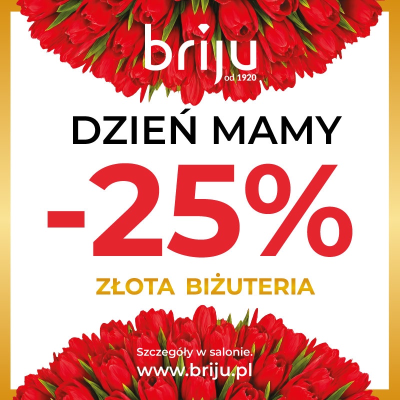 - 25% na złotą biżuterię